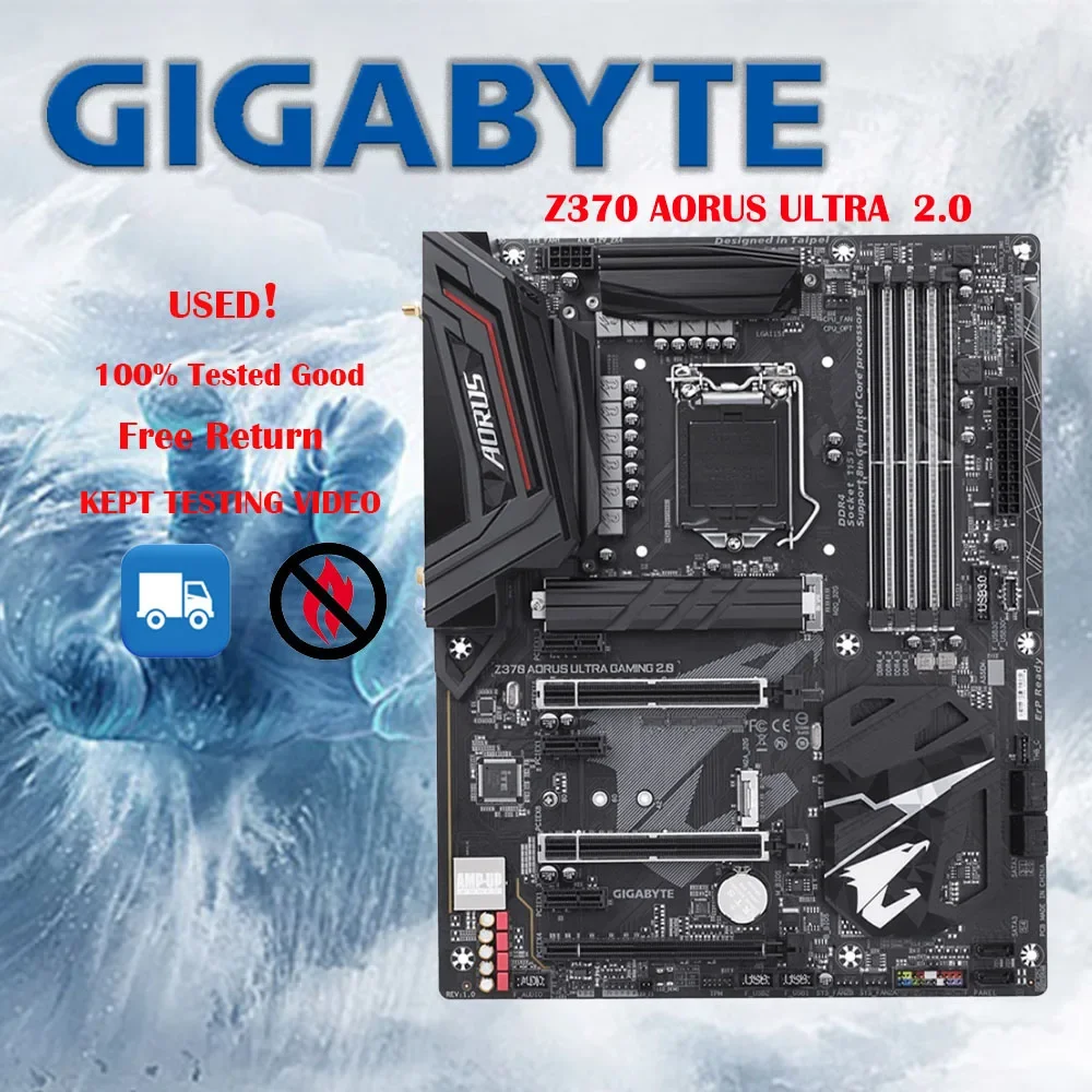 Gigabyte Z370 AORUS ULTRA 2.0 Gaming Motherboard With RGB Fusion With Intel LGA1151 ATX 2xM.2 Crossfire Motherboard
Gigabyte Z370 AORUS ULTRA 2.0 Gaming Motherboard With RGB Fusion With Intel LGA1151 ATX 2xM.2 Crossfire Motherboard