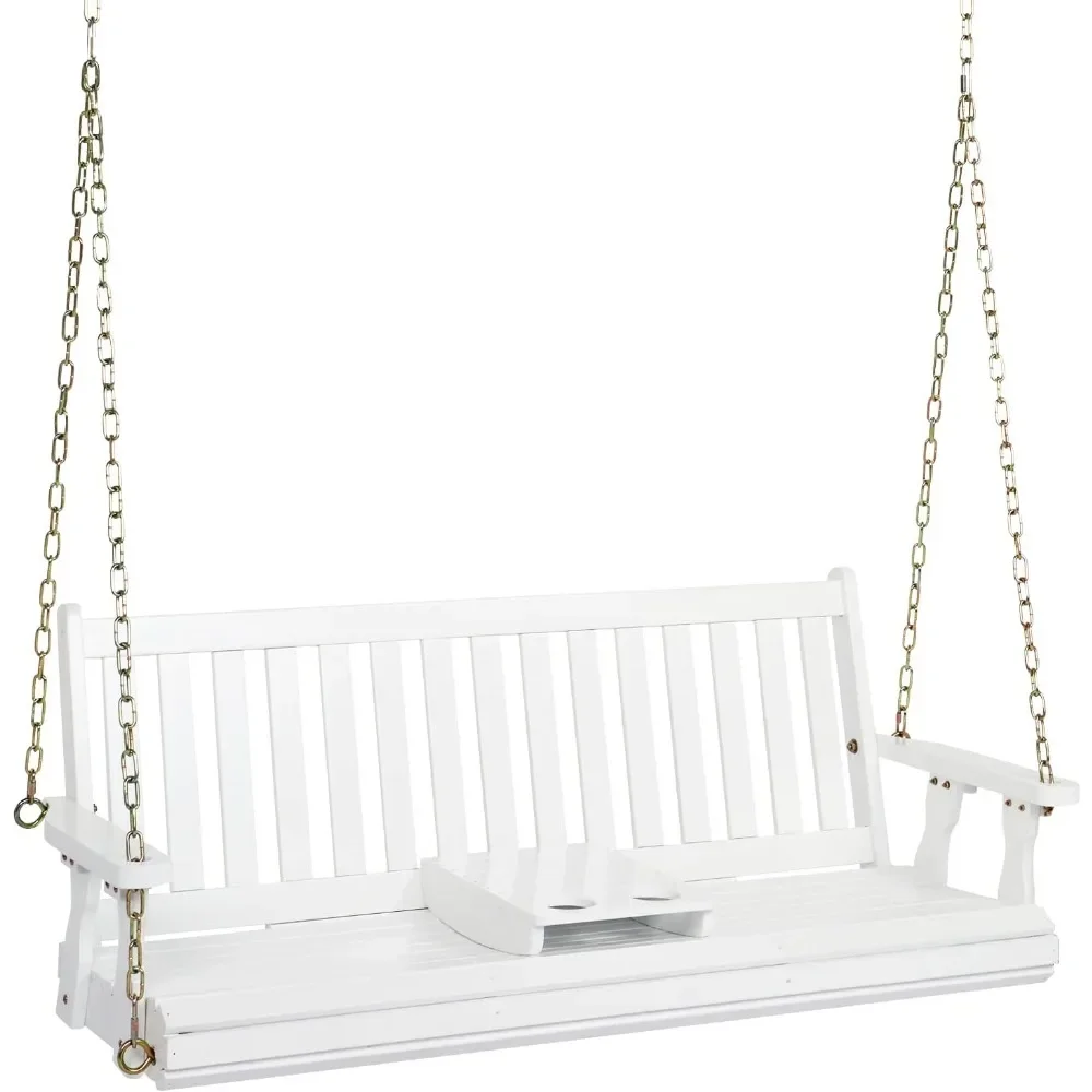 Heavy Duty 880 LBS Wooden Patio Porch Swing with Cup Holder, Outdoor Swing Chair Bench with Adjustable Chains for Porch, Yard
Heavy Duty 880 LBS Wooden Patio Porch Swing with Cup Holder, Outdoor Swing Chair Bench with Adjustable Chains for Porch, Yard