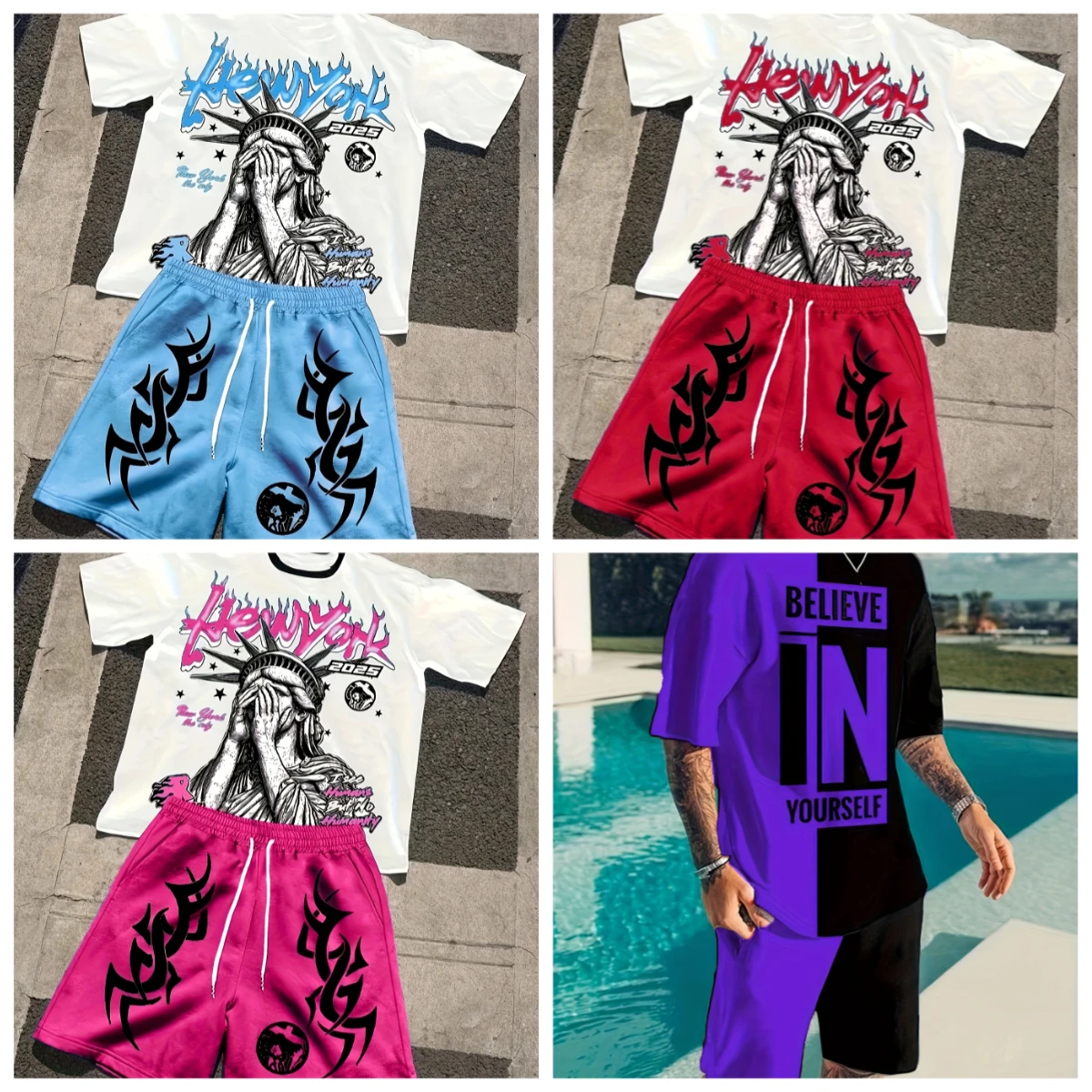 2025 Summer New Street Fashion Simple 3D Pattern Printed Soft Comfortable Breathable Youthful and Energetic Youth Set
2025 Summer New Street Fashion Simple 3D Pattern Printed Soft Comfortable Breathable Youthful and Energetic Youth Set