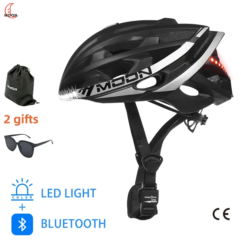 MOON Bike Helmet Road Mountain Cycling with Multi-function Bluetooth Music Phonecall LED Warning Light Safety
MOON Bike Helmet Road Mountain Cycling with Multi-function Bluetooth Music Phonecall LED Warning Light Safety