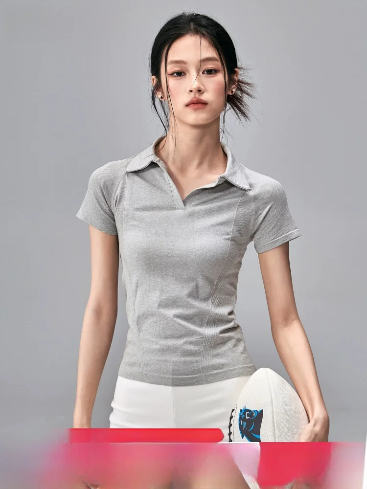 Fitness Girl Yoga Sportswear Short Sleeve Quick Dry Tennis Collar T-Shirt Casual Running Training Sports Top Summer Slim Fit
Fitness Girl Yoga Sportswear Short Sleeve Quick Dry Tennis Collar T-Shirt Casual Running Training Sports Top Summer Slim Fit