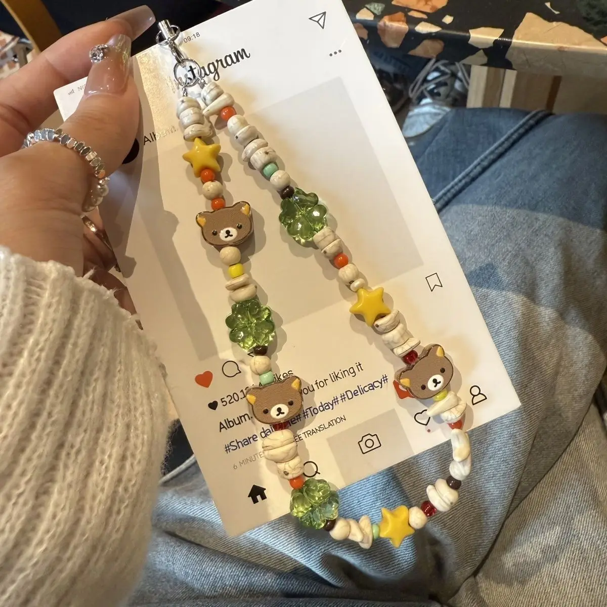 Милый кавайный медведь, подвесной ремешок для телефона, ремешок ручной работы из бисера в виде клевера, эстетический ремешок для камеры CCD, сумка-цепочка, подвеска, украшение, подарок
Милый кавайный медведь, подвесной ремешок для телефона, ремешок ручной работы из бисера в виде клевера, эстетический ремешок для камеры CCD, сумка-цепочка, подвеска, украшение, подарок