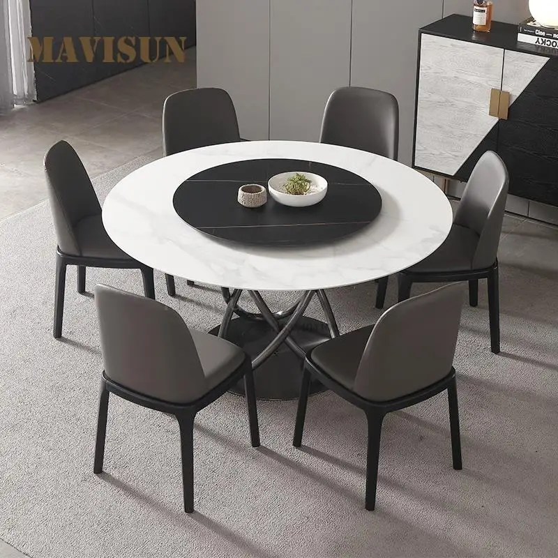 Nordic Light Luxury Rock Slab Round Table Modern Simple Household Marble Top Dining Table And Chair Combination Furniture
Nordic Light Luxury Rock Slab Round Table Modern Simple Household Marble Top Dining Table And Chair Combination Furniture