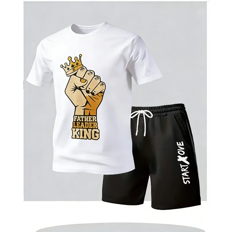 Summer men's casual short-sleeved T-shirt and shorts sports outfit - comfortable printed lightweight quick-drying set
Summer men's casual short-sleeved T-shirt and shorts sports outfit - comfortable printed lightweight quick-drying set