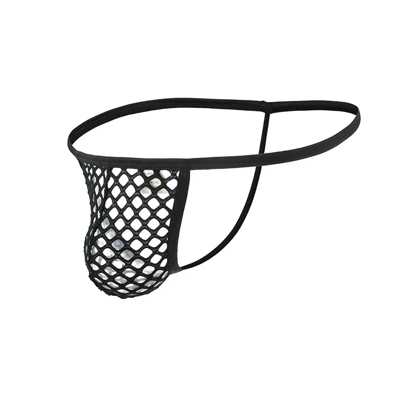 Men's Low Waist Fishnet Thong Large Mesh Sexy Single String U Convex G-String Underpants
Men's Low Waist Fishnet Thong Large Mesh Sexy Single String U Convex G-String Underpants