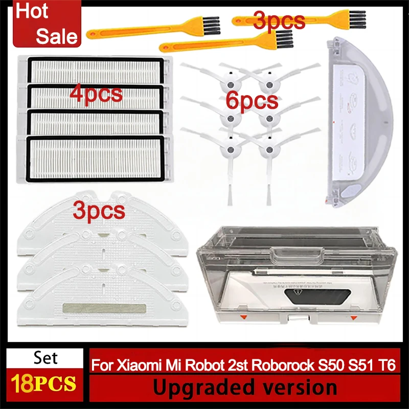 Dust Box Hepa Filter Water Tank Pallet Rag Holder For Xiaomi Mi Robot 1st 2st Roborock S50 S51 T6 Vacuum Cleaner Accessories
Dust Box Hepa Filter Water Tank Pallet Rag Holder For Xiaomi Mi Robot 1st 2st Roborock S50 S51 T6 Vacuum Cleaner Accessories