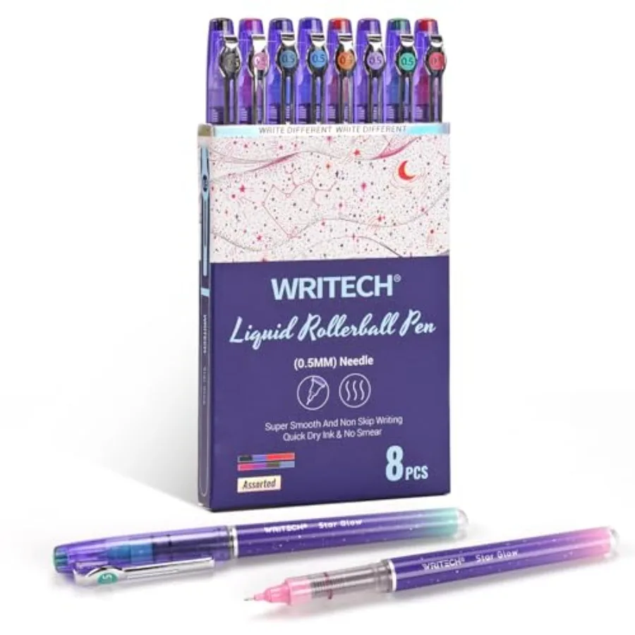 Liquid Ink Rollerball Pens: Extra Fine Point Tip Roller Ball Rolling Pen for Smooth Writing Coloring Drawing Journaling No Blee
Liquid Ink Rollerball Pens: Extra Fine Point Tip Roller Ball Rolling Pen for Smooth Writing Coloring Drawing Journaling No Blee