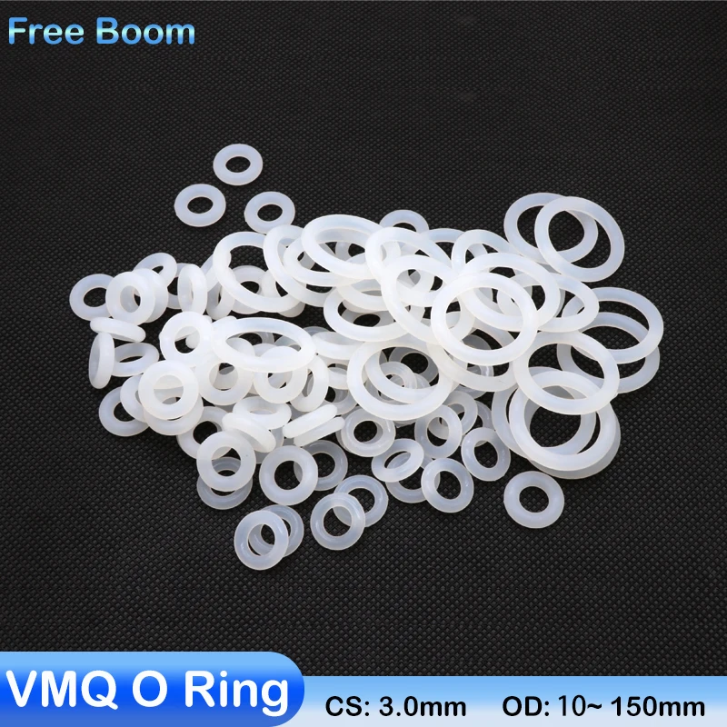 10/50Pcs White Food GradeSilicone VMQ O Ring Gasket CS 3mm OD 10 ~ 150mm Waterproof Washer Rubber Insulated O Shape Seal Tool
10/50Pcs White Food GradeSilicone VMQ O Ring Gasket CS 3mm OD 10 ~ 150mm Waterproof Washer Rubber Insulated O Shape Seal Tool