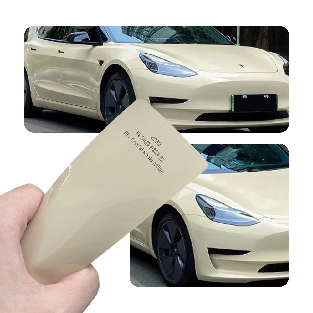 PET Khaki Milan Full Car Wrap Vinyl PVC PET Auto Body Sticker Color Changing Film Roll Paint Protection 1.52X18M
PET Khaki Milan Full Car Wrap Vinyl PVC PET Auto Body Sticker Color Changing Film Roll Paint Protection 1.52X18M