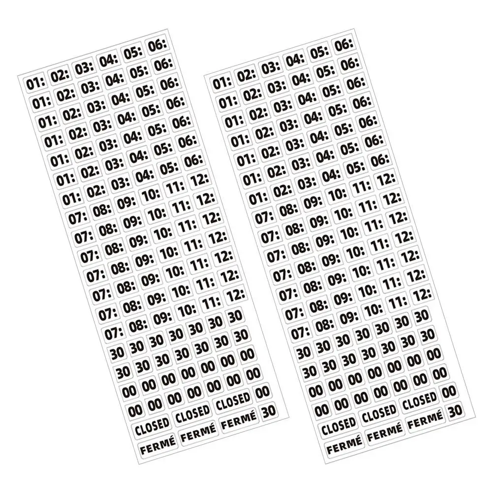 2 Sheets Business Opening Hour Stickers Sleek Design Adjustable Easy Apply Remove Opening Hour Labels for Business
2 Sheets Business Opening Hour Stickers Sleek Design Adjustable Easy Apply Remove Opening Hour Labels for Business