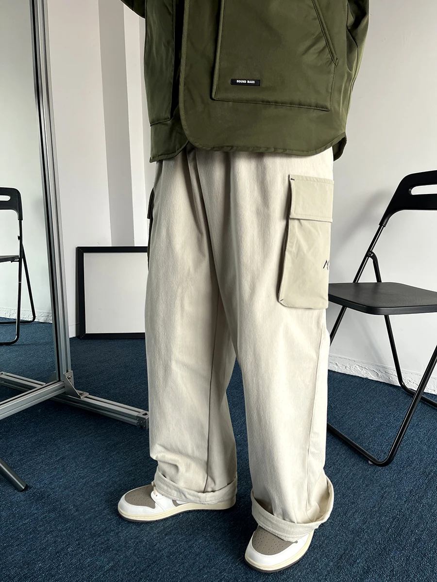 Corduroy Straight Leg Pants Men's Autumn Winter Thin Fce Loose Fit Casual Trousers with kets Faionable Long Pants
Corduroy Straight Leg Pants Men's Autumn Winter Thin Fce Loose Fit Casual Trousers with kets Faionable Long Pants