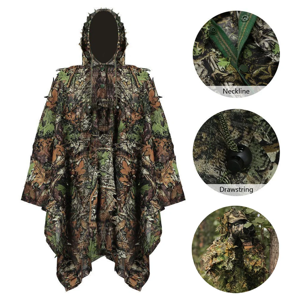 3D Camouflage Cloak Tactical Camouflage Suit Imitating Leaf Invisibility Suit Camping Hunting Bird Watching CS Camouflage Suit
3D Camouflage Cloak Tactical Camouflage Suit Imitating Leaf Invisibility Suit Camping Hunting Bird Watching CS Camouflage Suit