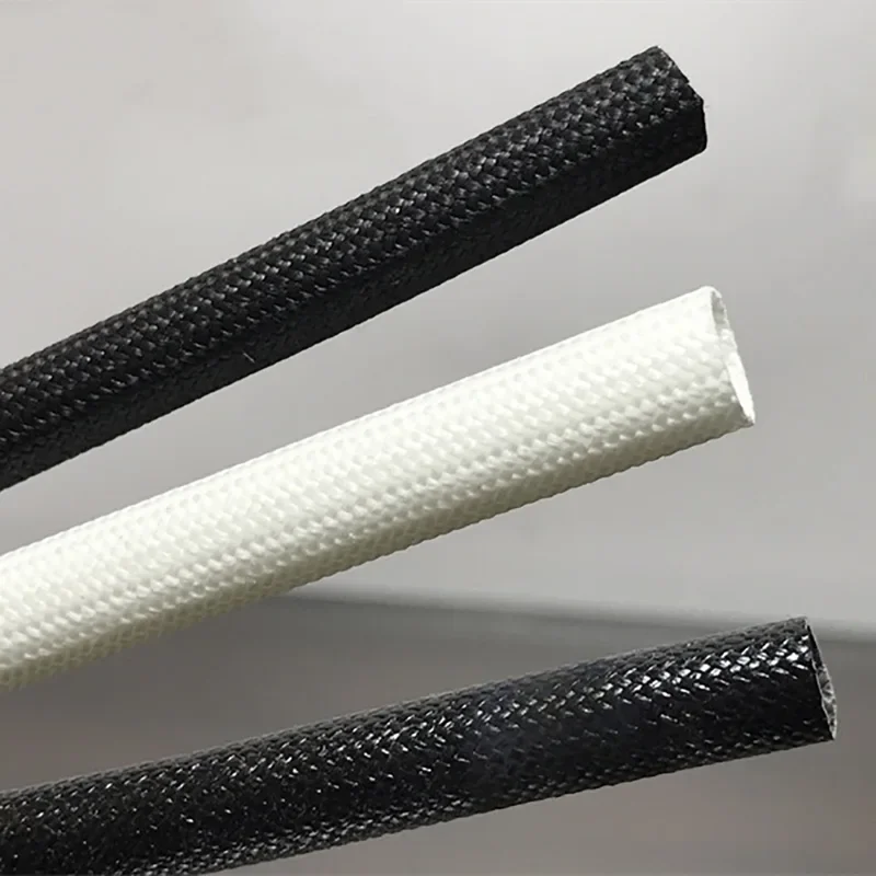 1/2/5M Black/White Braided Soft Fiber Tube 600℃ High Temperature Insulation Cable Sleeving Fiberglass Tube Diameter 1-50mm 
1/2/5M Black/White Braided Soft Fiber Tube 600℃ High Temperature Insulation Cable Sleeving Fiberglass Tube Diameter 1-50mm