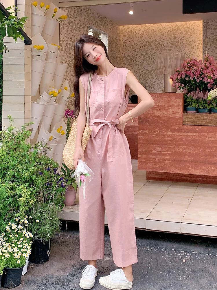 Pink Sweet Silk No Sleeve Onesie Women Summer 2026 New Trend Unique Beautiful Super Popular Dress Pants High Waist Long Leg
Pink Sweet Silk No Sleeve Onesie Women Summer 2026 New Trend Unique Beautiful Super Popular Dress Pants High Waist Long Leg
