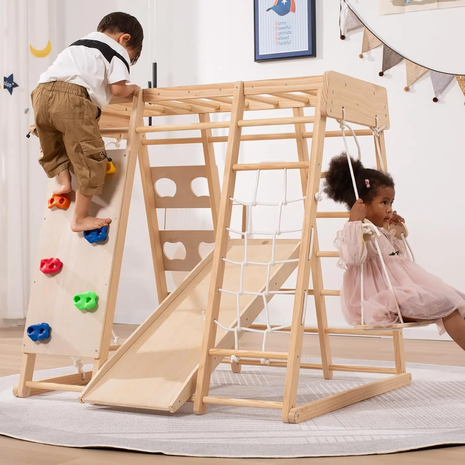 Giant bean Large Size Indoor Playground Jungle Gym for 3-12yrs Kids, Toddlers Climber Toys 8-in-1 with Slide, Rock Climb Wall,
Giant bean Large Size Indoor Playground Jungle Gym for 3-12yrs Kids, Toddlers Climber Toys 8-in-1 with Slide, Rock Climb Wall,