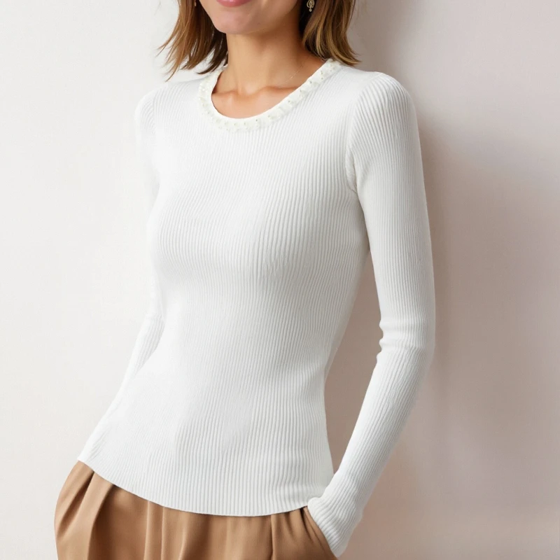 Fashion Autumn Winter Slim Fit Knit Pullover Sweater Women O-Neck Korean Sweater Basic Soft Casual Knitwear for Women 28743
Fashion Autumn Winter Slim Fit Knit Pullover Sweater Women O-Neck Korean Sweater Basic Soft Casual Knitwear for Women 28743