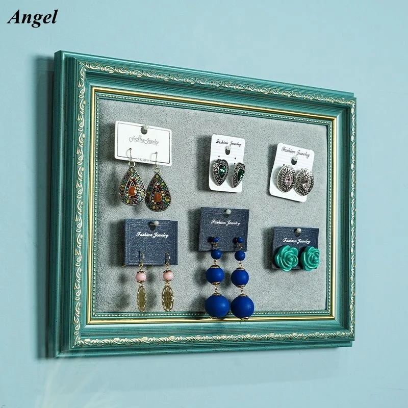 Jewelry Display Organizer, Wall Mounted Photo Frame Earring Holder with 20 Hooks, Necklace Bracelet Storage Showcase for Home De
Jewelry Display Organizer, Wall Mounted Photo Frame Earring Holder with 20 Hooks, Necklace Bracelet Storage Showcase for Home De