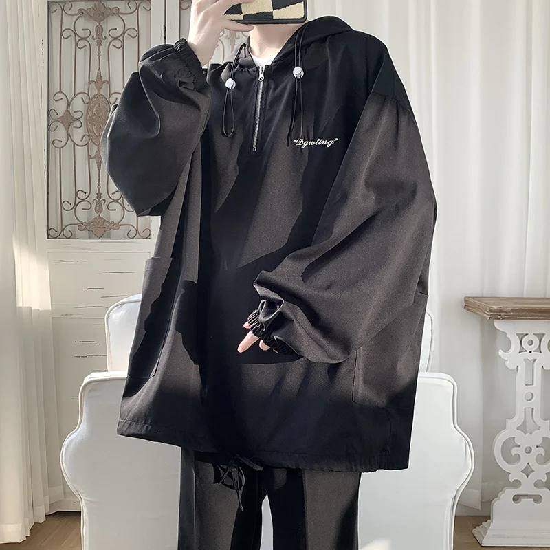 Spring Pullover Jacket Men Fashion Casual Pocket Hooded Jackets Mens Streetwear Loose Hip Hop Bomber Jacket Men Outwear M-2XL
Spring Pullover Jacket Men Fashion Casual Pocket Hooded Jackets Mens Streetwear Loose Hip Hop Bomber Jacket Men Outwear M-2XL