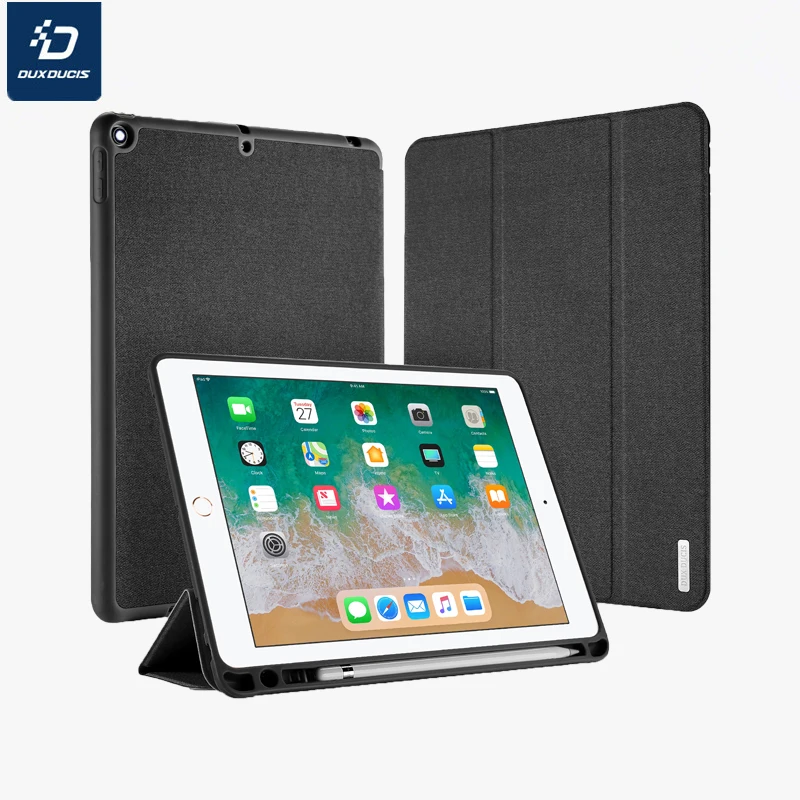 DUX DUCIS woven design tablet protective cover For Apple iPad 9.7 (2018) Fall prevention pen slot Trifold stand protect cover
DUX DUCIS woven design tablet protective cover For Apple iPad 9.7 (2018) Fall prevention pen slot Trifold stand protect cover