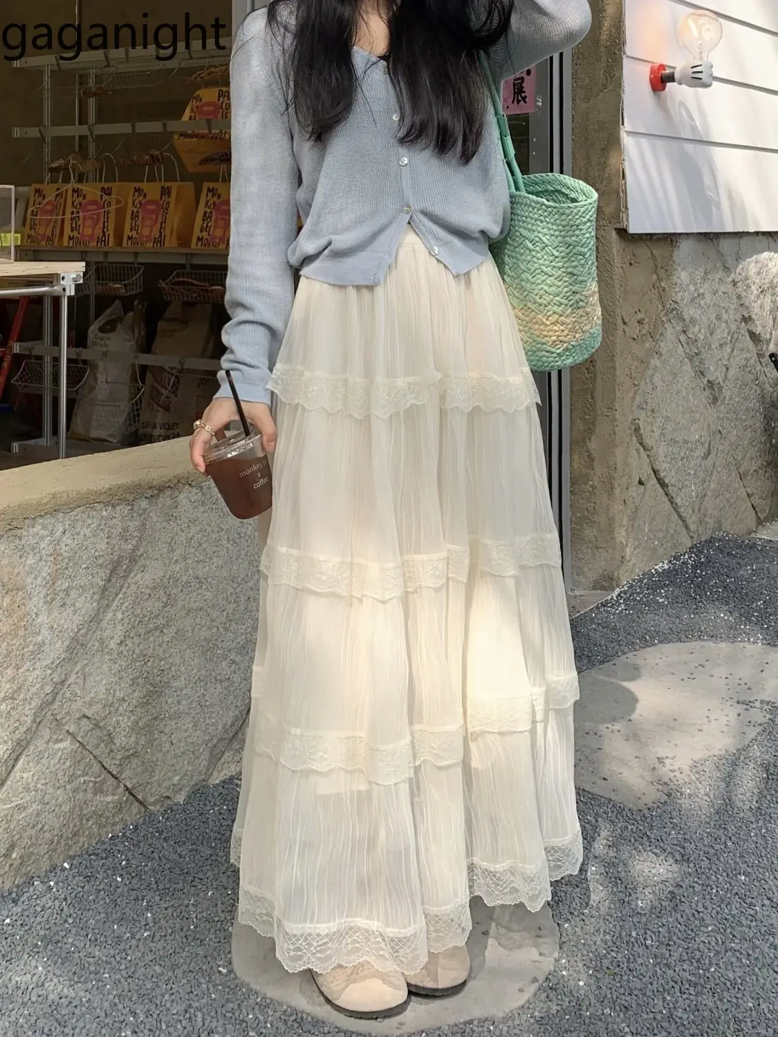 Gaganight Gentle Sweet Girl Style New Lace Mesh Half Skirt Women Spring Summer Korean Version High Waist Cake Long Skirts
Gaganight Gentle Sweet Girl Style New Lace Mesh Half Skirt Women Spring Summer Korean Version High Waist Cake Long Skirts