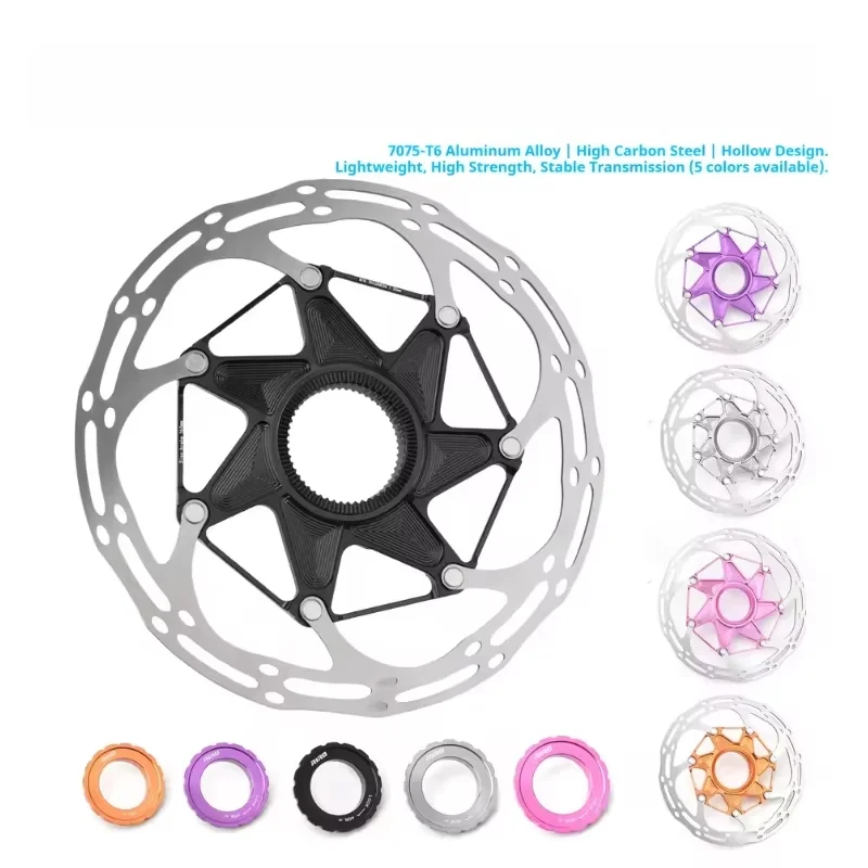 Bicycle Center Lock Rotor 140mm/160mm Hollow Heat Dissipation Wind Breaking for Road Mountain Bike Disc Brake Accessories
Bicycle Center Lock Rotor 140mm/160mm Hollow Heat Dissipation Wind Breaking for Road Mountain Bike Disc Brake Accessories