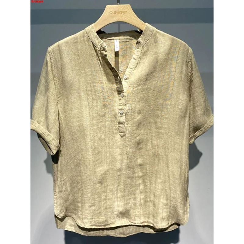 Vintage American Men Cotton Linen Short Sleeve Shirts Henley Collar Loose Plus Size Casual Breathable Solid Summer Beach Tops
Vintage American Men Cotton Linen Short Sleeve Shirts Henley Collar Loose Plus Size Casual Breathable Solid Summer Beach Tops