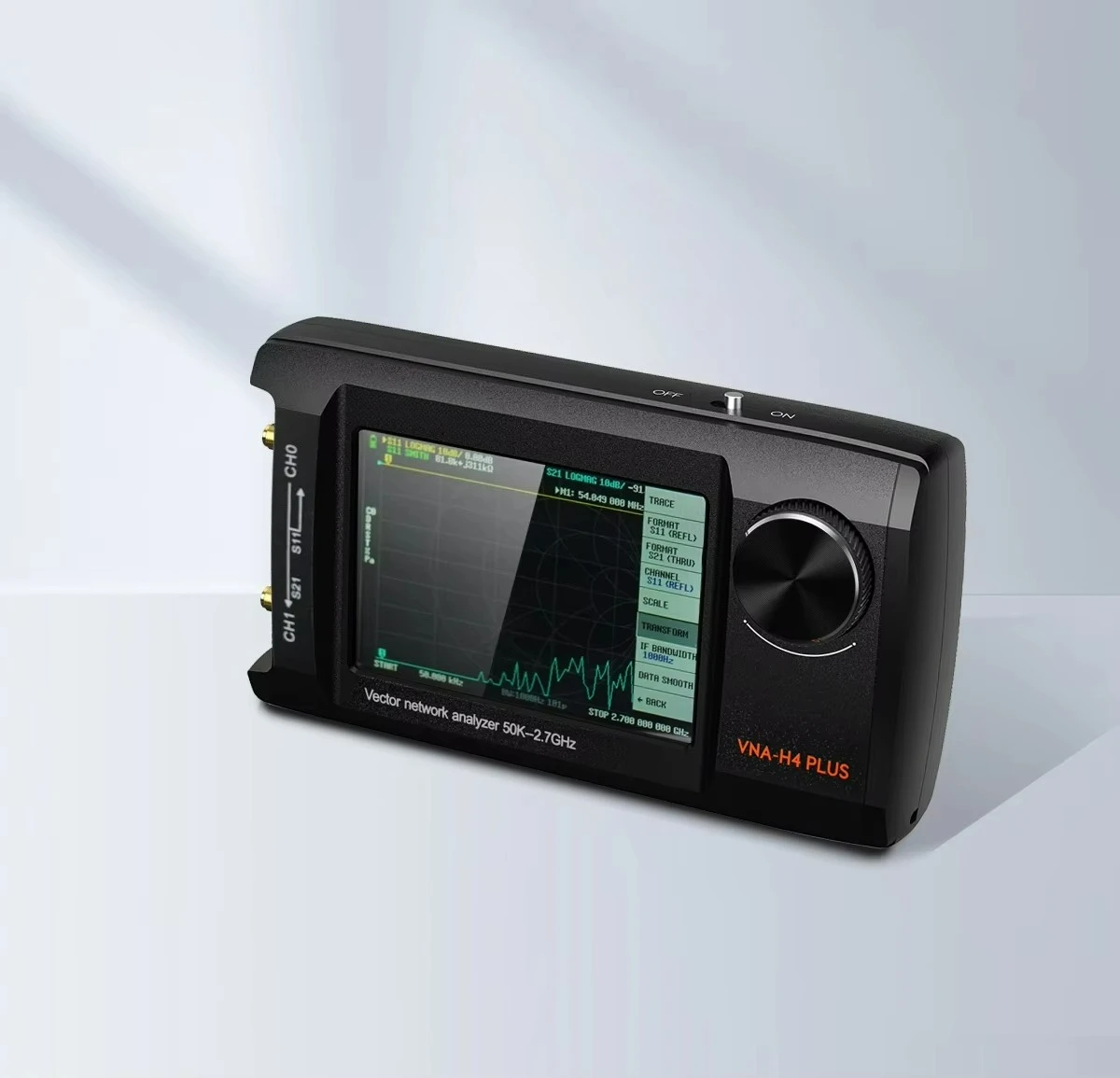 VNA-H4 Plus 50kHz-2.7GHz Portable Handheld Antenna Vector Network Analyzer 4-inch IPS LCD 32GB SD Card for Spectrum Analysis
VNA-H4 Plus 50kHz-2.7GHz Portable Handheld Antenna Vector Network Analyzer 4-inch IPS LCD 32GB SD Card for Spectrum Analysis