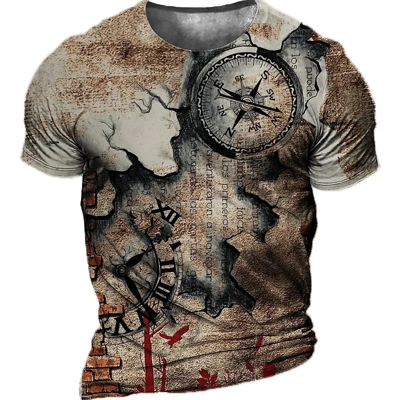 Vintage compass T shirt men 3D print navigation compass men's crew neck short sleeve oversized tops tee shirt homme 6XL camiseta
Vintage compass T shirt men 3D print navigation compass men's crew neck short sleeve oversized tops tee shirt homme 6XL camiseta