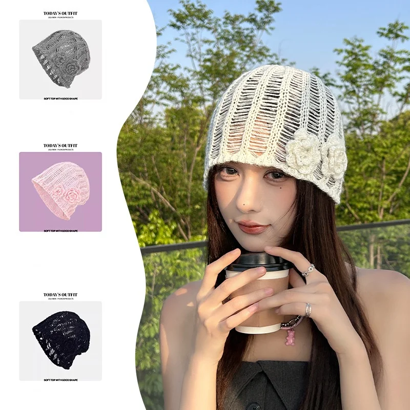 Korean Style Three-dimensional Flower Pink Knitted Hat Women Niche Fashion Baotou Woolen Hat Elegant Good Match Pollover Cap
Korean Style Three-dimensional Flower Pink Knitted Hat Women Niche Fashion Baotou Woolen Hat Elegant Good Match Pollover Cap