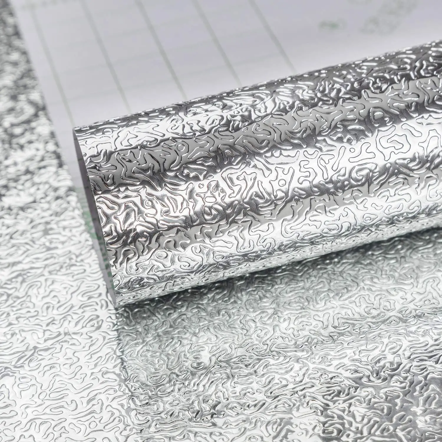 Silver peeling aluminum foil contact paper self-adhesive waterproof and heat-proof wall stickers countertop drawer liner shelf
Silver peeling aluminum foil contact paper self-adhesive waterproof and heat-proof wall stickers countertop drawer liner shelf