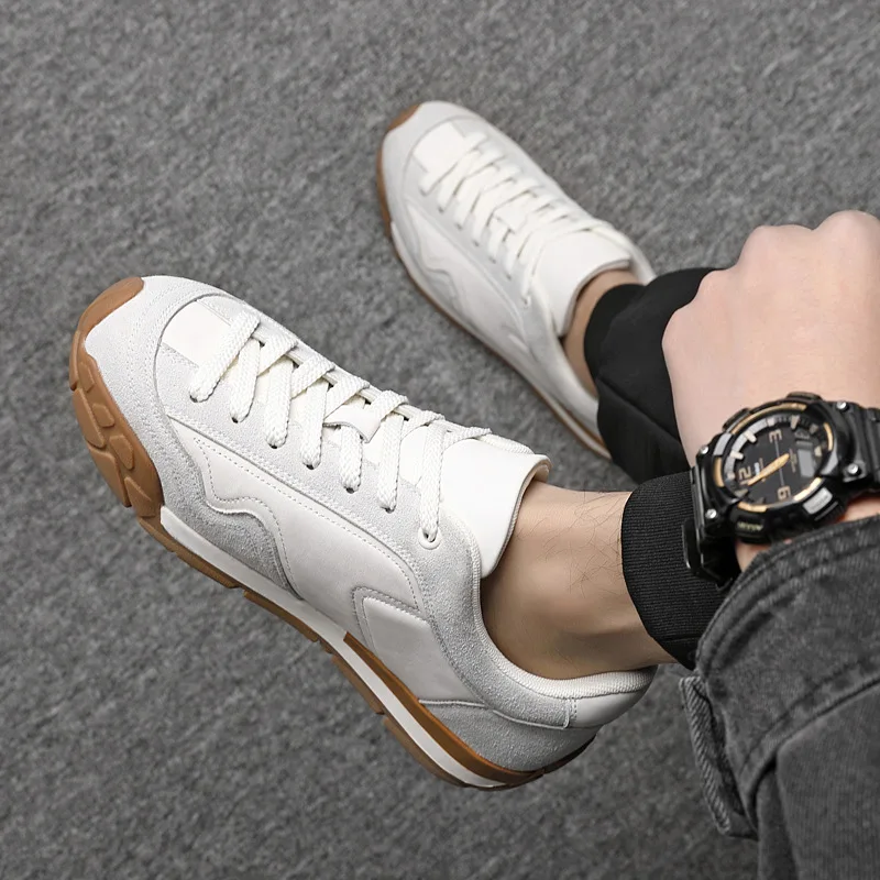 New Men Genuine Leather Casual Shoes Street Fashion Leisure Sport Shoes Lace-up Sneaker
New Men Genuine Leather Casual Shoes Street Fashion Leisure Sport Shoes Lace-up Sneaker