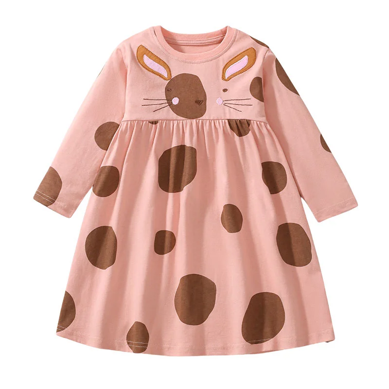 Jumping Meters 2-7T Dots Princess Girls Dresses Embroidery Animals Long Sleeve Baby Party Clothing Flowers Print Birthday Dress
Jumping Meters 2-7T Dots Princess Girls Dresses Embroidery Animals Long Sleeve Baby Party Clothing Flowers Print Birthday Dress