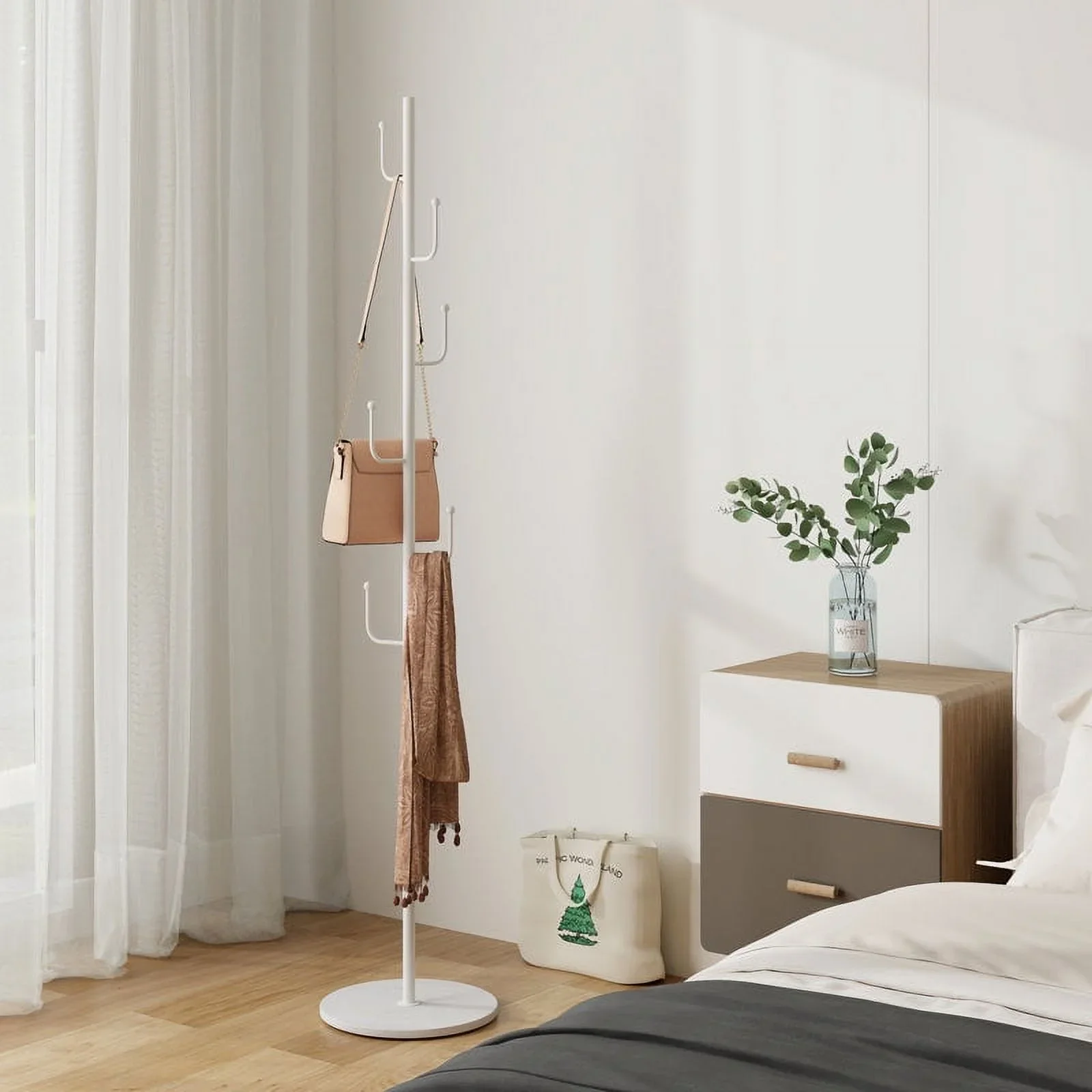 64.5-Inch Freestanding Metal Coat Rack with 6 Hooks, Gold Finish, White Stone Base, Durable Coat and Hat Hanger Organizer, Garment Stand for Home, Office, Entryway, Hallway, Bedroom, Lightweight and Stylish, Multi-Purpose Storage for Coats, Jackets, Bags
64.5-Inch Freestanding Metal Coat Rack with 6 Hooks, Gold Finish, White Stone Base, Durable Coat and Hat Hanger Organizer, Garment Stand for Home, Office, Entryway, Hallway, Bedroom, Lightweight and Stylish, Multi-Purpose Storage for Coats, Jackets, Bags