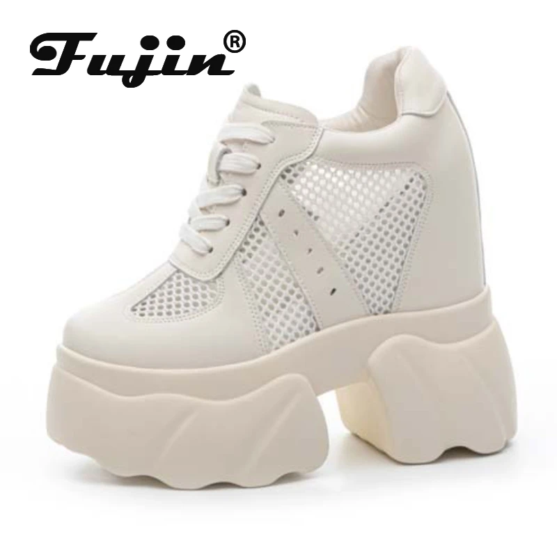 Fujin 12cm Women Summer Air Mesh Genuine Leather Shoes Vulcanize Platform Wedge Microfiber Platform Wedge Hollow Slides Sandals
Fujin 12cm Women Summer Air Mesh Genuine Leather Shoes Vulcanize Platform Wedge Microfiber Platform Wedge Hollow Slides Sandals