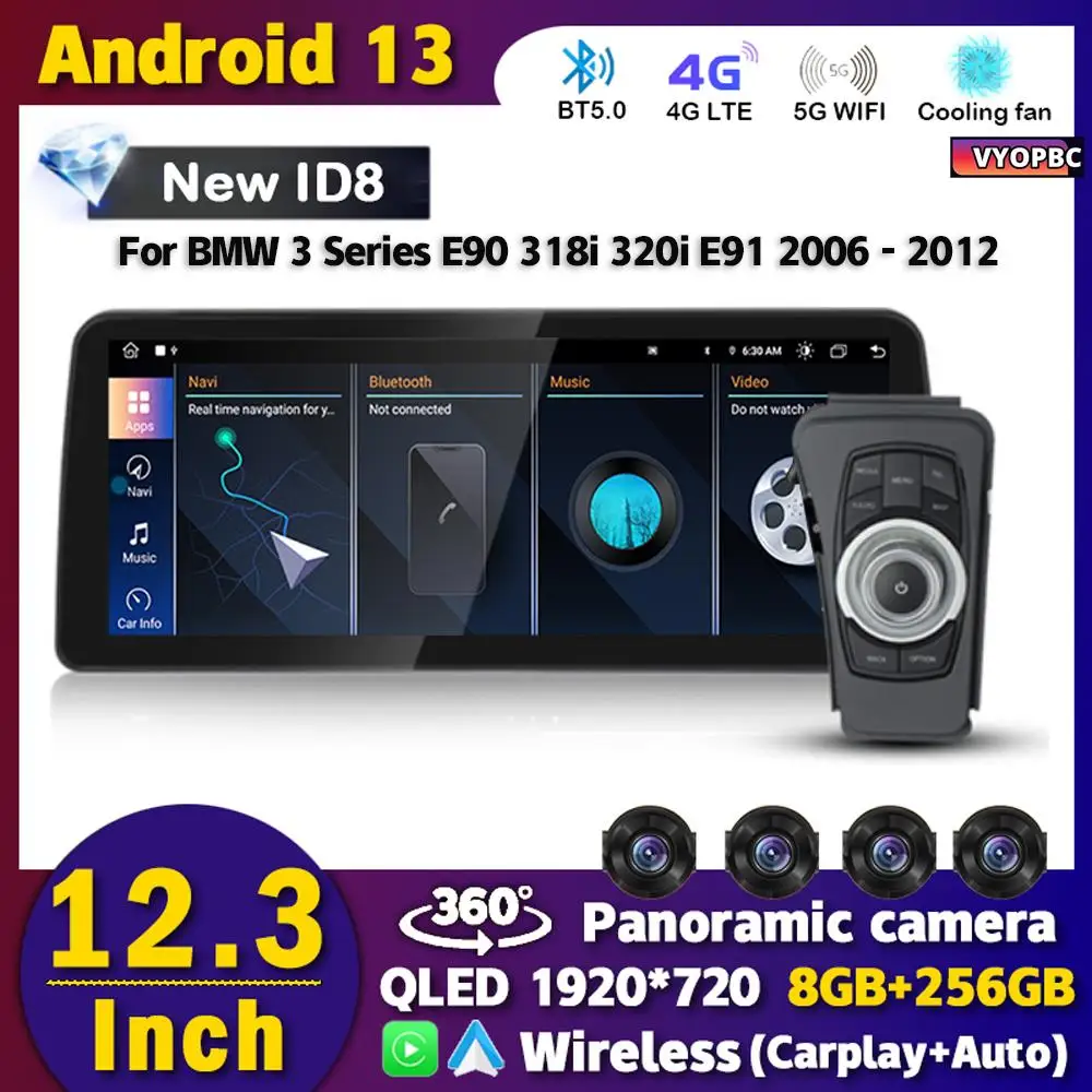 Новинка, мультимедийный автомобильный плеер ID8 12,3 дюймов, Android 13 для BMW 3 серии E90 318i 320i E91 2006-2012, автонавигация для Carplay
Новинка, мультимедийный автомобильный плеер ID8 12,3 дюймов, Android 13 для BMW 3 серии E90 318i 320i E91 2006-2012, автонавигация для Carplay