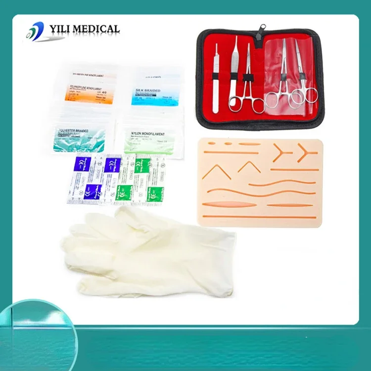 Medical Surgical Instrument Suturing Kit For Medical Students To Practice Knotting And Suturing, Surgical Training Portable Bag 
Medical Surgical Instrument Suturing Kit For Medical Students To Practice Knotting And Suturing, Surgical Training Portable Bag