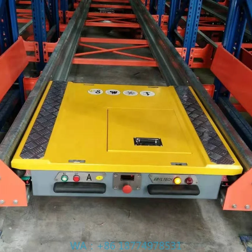 with Remote Control Automated Radio Shuttle Racks Latest Smart Warehouse Storage Steel RGV Pallet Shuttle