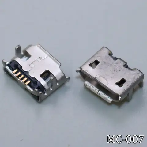 10-100PCS connettore Jack Micro usb porta di ricarica DIP quattro piedi big OX horn feet DIP 5P SMD V8 per BlackBerry 9360 9370 9350
