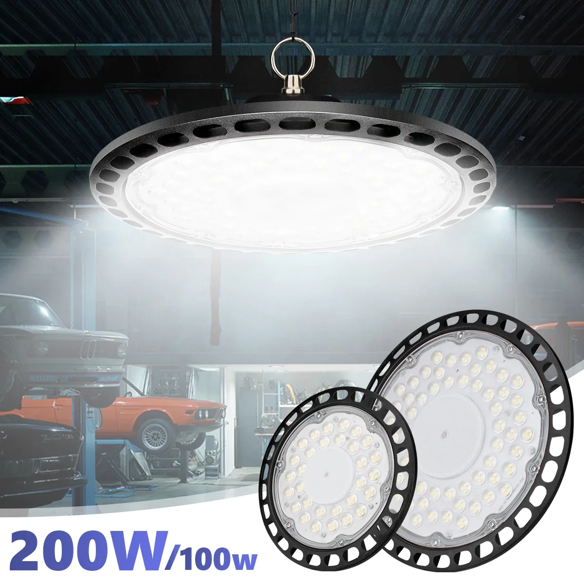 UFO LED High Bay Light IP65 Waterproof Warehouse Workshop Garage Market Light High Light Transmission Lamp Shade Industrial Lamp
UFO LED High Bay Light IP65 Waterproof Warehouse Workshop Garage Market Light High Light Transmission Lamp Shade Industrial Lamp