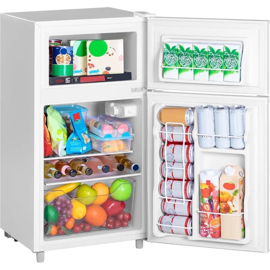 Double Door Refrigerator with Freezer 3.5 Cu.Ft Small Fridge with Freezer for Office Dorm Bedroom and Apartment 7 Settings Temp
Double Door Refrigerator with Freezer 3.5 Cu.Ft Small Fridge with Freezer for Office Dorm Bedroom and Apartment 7 Settings Temp