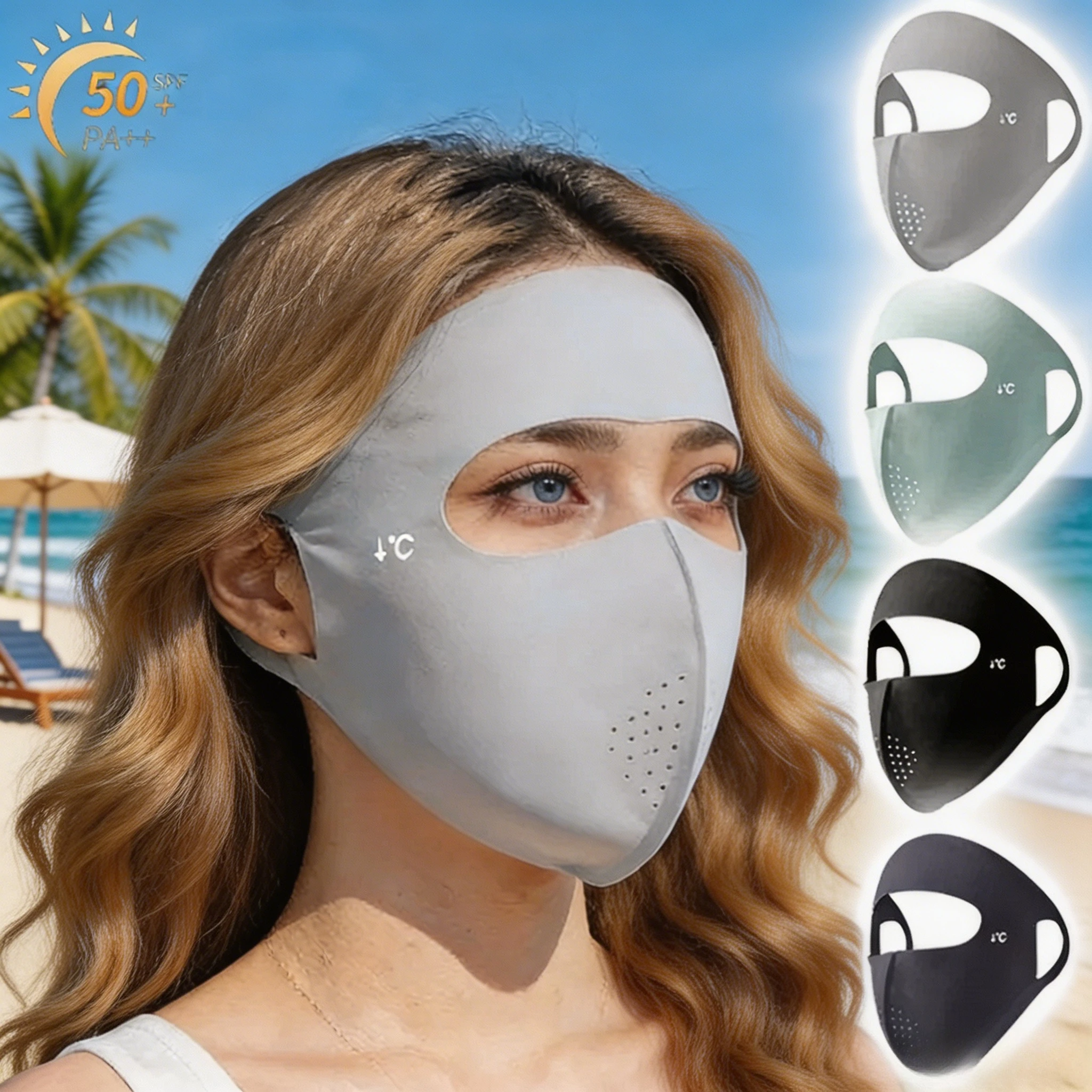 Ice Silk Full Face Sunscreen Mask Women Breathable Summer Resistant Outdoor Cycling Fishing Cap Neck Protection UPF 50 Plus
Ice Silk Full Face Sunscreen Mask Women Breathable Summer Resistant Outdoor Cycling Fishing Cap Neck Protection UPF 50 Plus