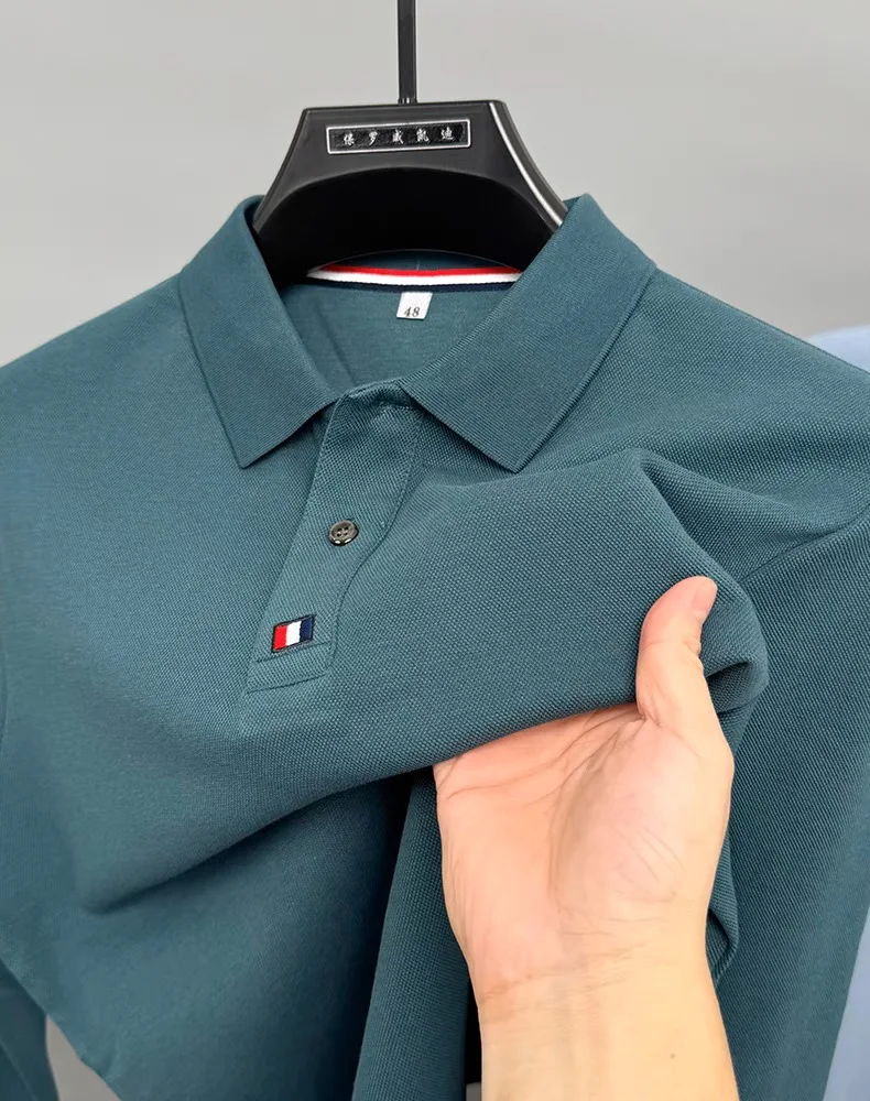 100% cotton long sleeve polo shirt men lapel top autumn new fashion high-end brand embroidery casual Korean version Paul T-shirt
100% cotton long sleeve polo shirt men lapel top autumn new fashion high-end brand embroidery casual Korean version Paul T-shirt