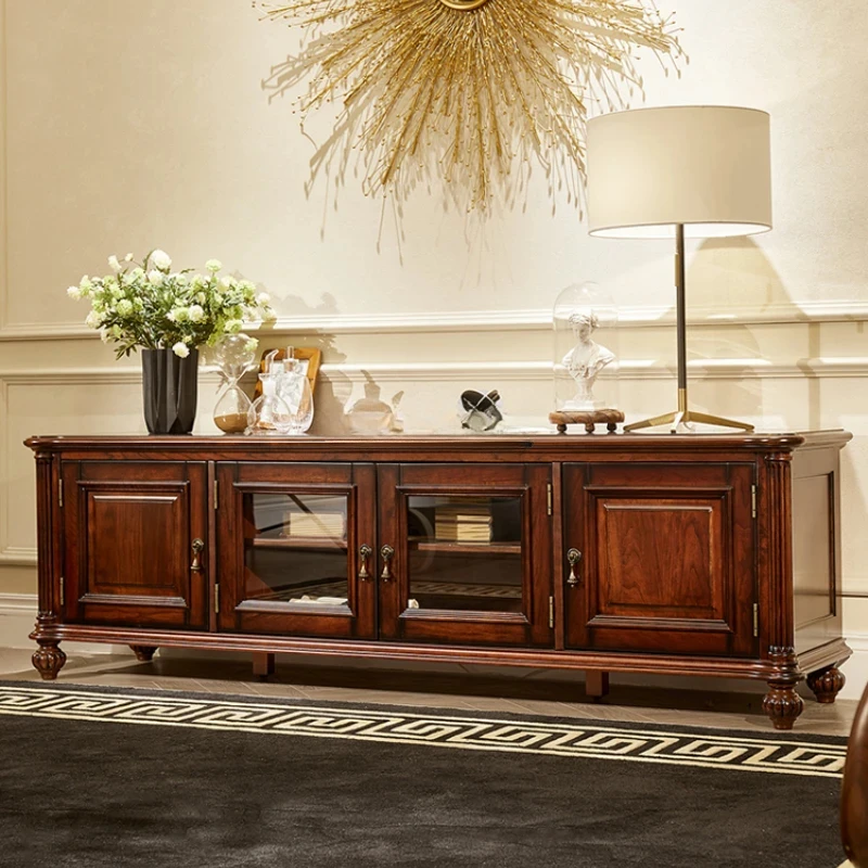 American retro all-solid wood TV cabinet TV cabinet Floor cabinet Living room
American retro all-solid wood TV cabinet TV cabinet Floor cabinet Living room