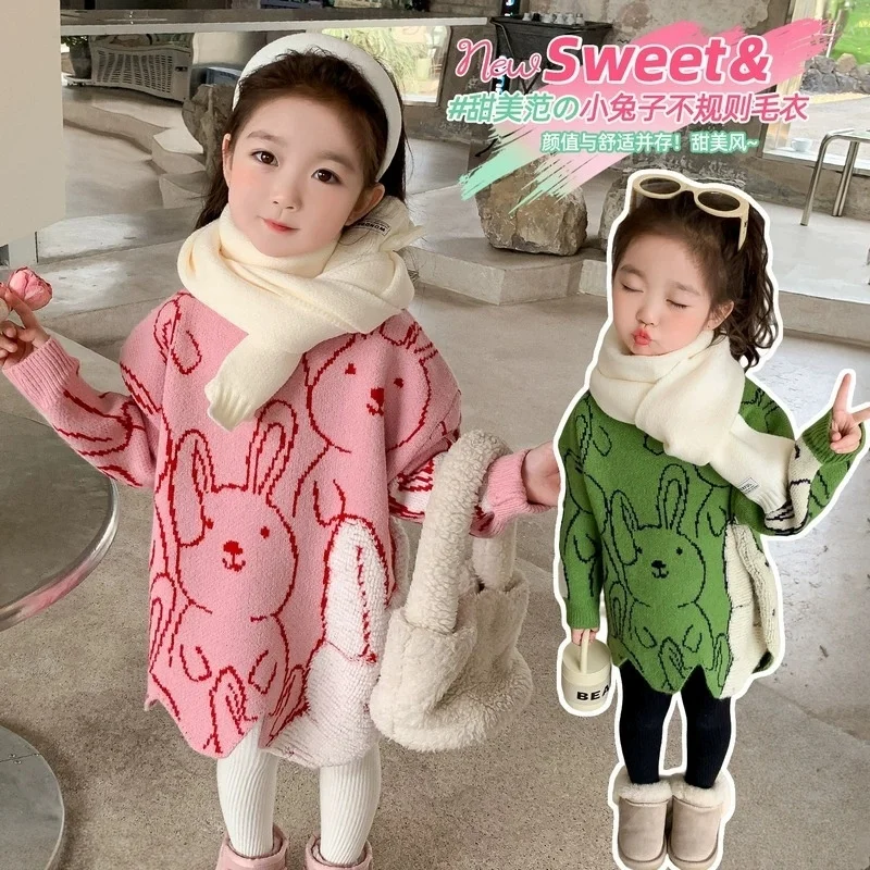Детские вязаные свитера с милым кроликом для девочек, 2026: Новогодний пуловер с асимметричным круглым вырезом, свитер-пальто для малышей, с длинным рукавом
Детские вязаные свитера с милым кроликом для девочек, 2026: Новогодний пуловер с асимметричным круглым вырезом, свитер-пальто для малышей, с длинным рукавом