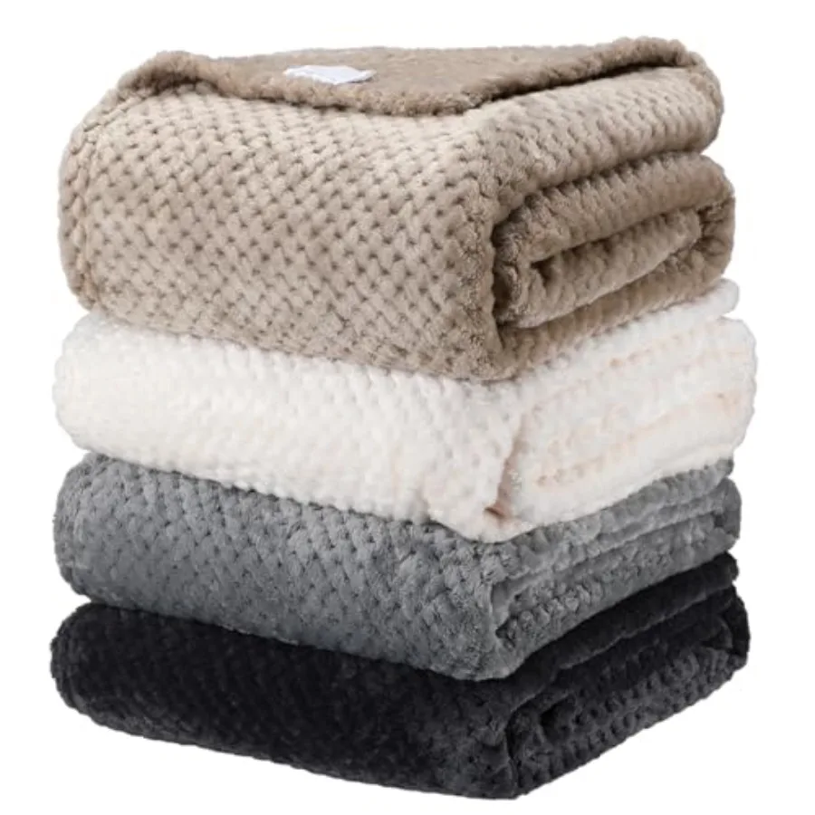 4 Pcs Flanne Fleece Throw Blanket for Bed Couch Large 3D Waffle Textured Soft Blanket Winter Warm Lightweight No Shedding No Pi
4 Pcs Flanne Fleece Throw Blanket for Bed Couch Large 3D Waffle Textured Soft Blanket Winter Warm Lightweight No Shedding No Pi