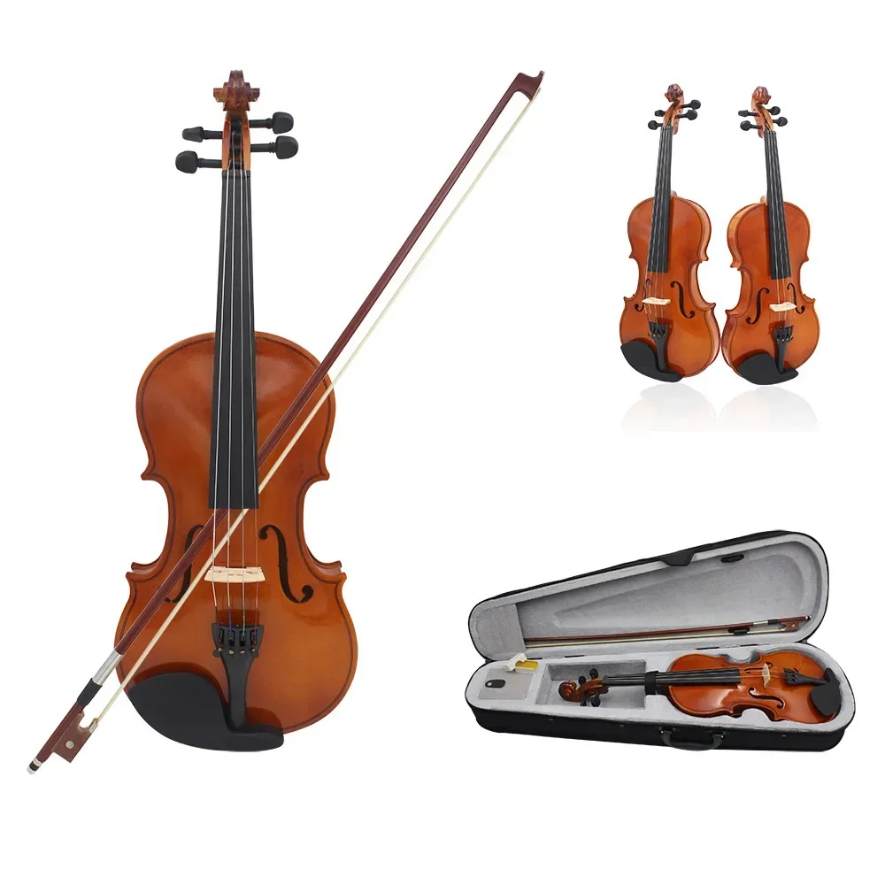 Solid wood violin student adult beginner violin 44 free grand piano case
Solid wood violin student adult beginner violin 44 free grand piano case