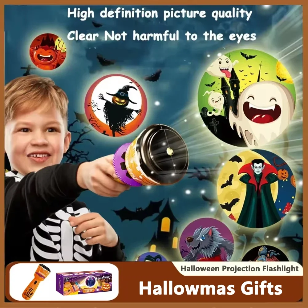 Halloween Projection Flashlight, Early Education Puzzle Development Toy, 24 Patterns Projector Torch Baby Toys, Hallowmas Gifts
Halloween Projection Flashlight, Early Education Puzzle Development Toy, 24 Patterns Projector Torch Baby Toys, Hallowmas Gifts