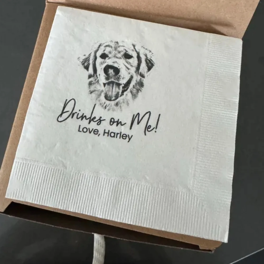 50Pcs Custom Pet Sketch Cocktail Napkins, Pencil Sketch Portrait from Photo, Dog Wedding Napkins, Customized Pet Portrait Weddin
50Pcs Custom Pet Sketch Cocktail Napkins, Pencil Sketch Portrait from Photo, Dog Wedding Napkins, Customized Pet Portrait Weddin