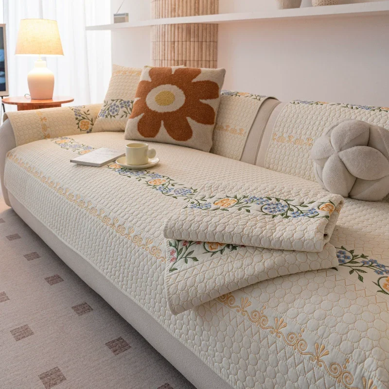 1PC Cotton Sofa Cushion Flowers Embroidery Couch Towel Four Seasons Universal Sofa Seat Cover Slipcover for Living Room
1PC Cotton Sofa Cushion Flowers Embroidery Couch Towel Four Seasons Universal Sofa Seat Cover Slipcover for Living Room