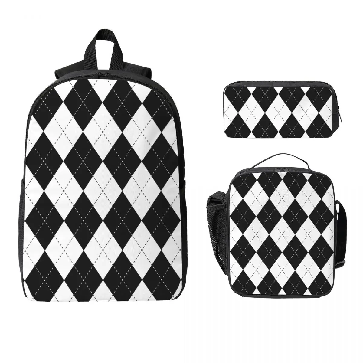 Diamond Shaped Geometric Pattern Backpack Student BookBag School Bag Computer Shoulder Bags 3ps Insulated Lunch Bag Pencil Case
Diamond Shaped Geometric Pattern Backpack Student BookBag School Bag Computer Shoulder Bags 3ps Insulated Lunch Bag Pencil Case